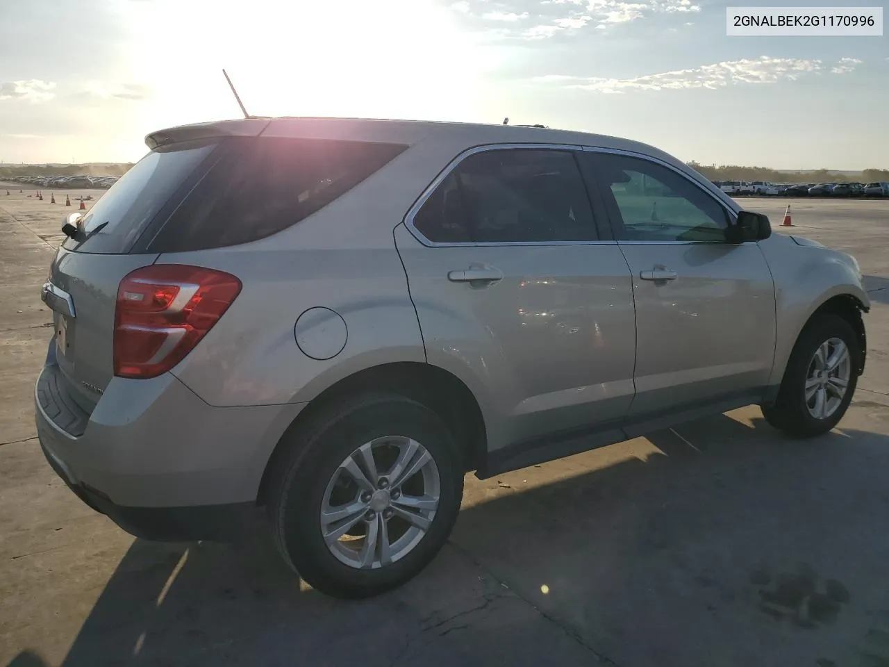 2016 Chevrolet Equinox Ls VIN: 2GNALBEK2G1170996 Lot: 77885374