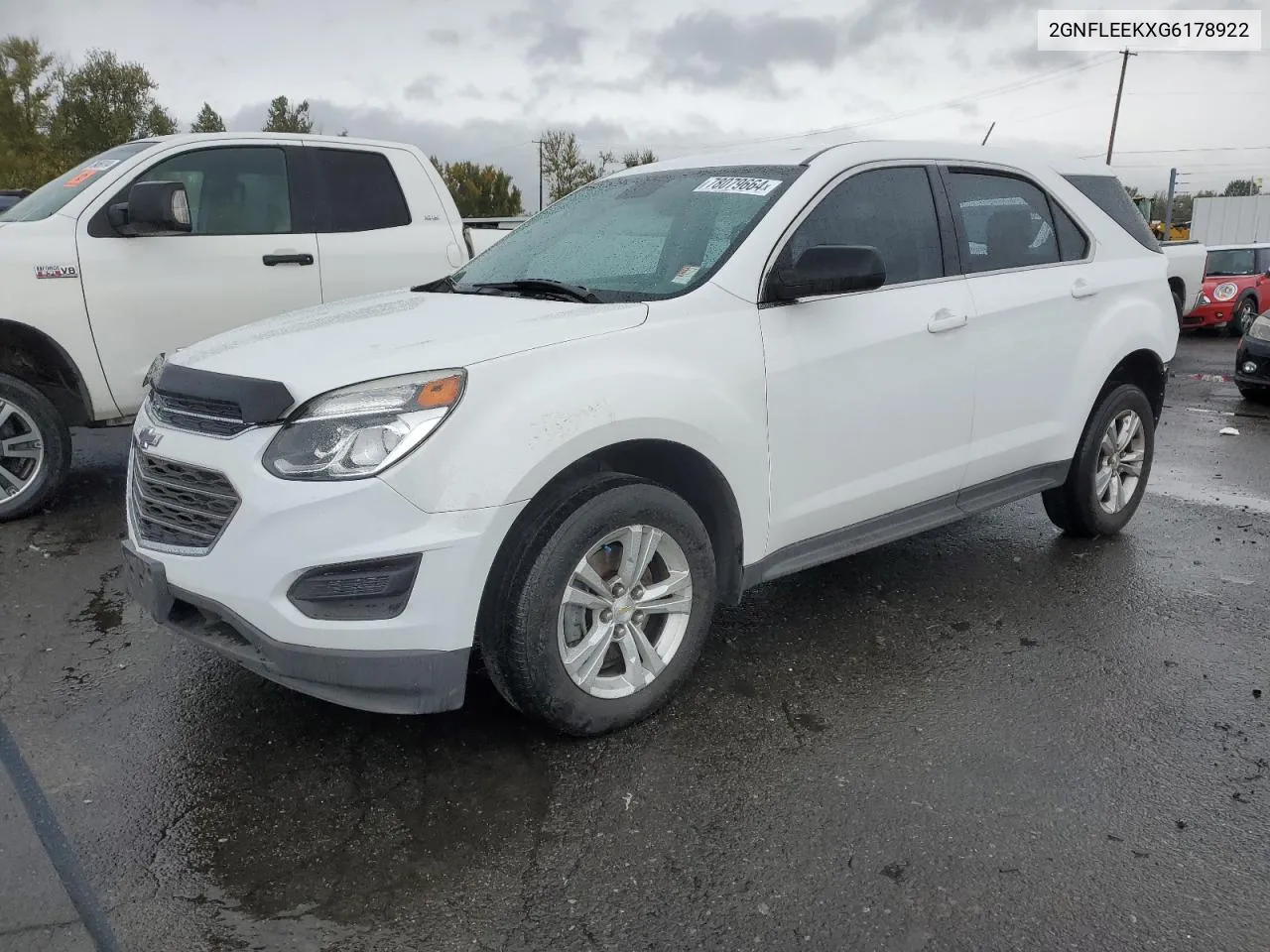 2016 Chevrolet Equinox Ls VIN: 2GNFLEEKXG6178922 Lot: 78079664