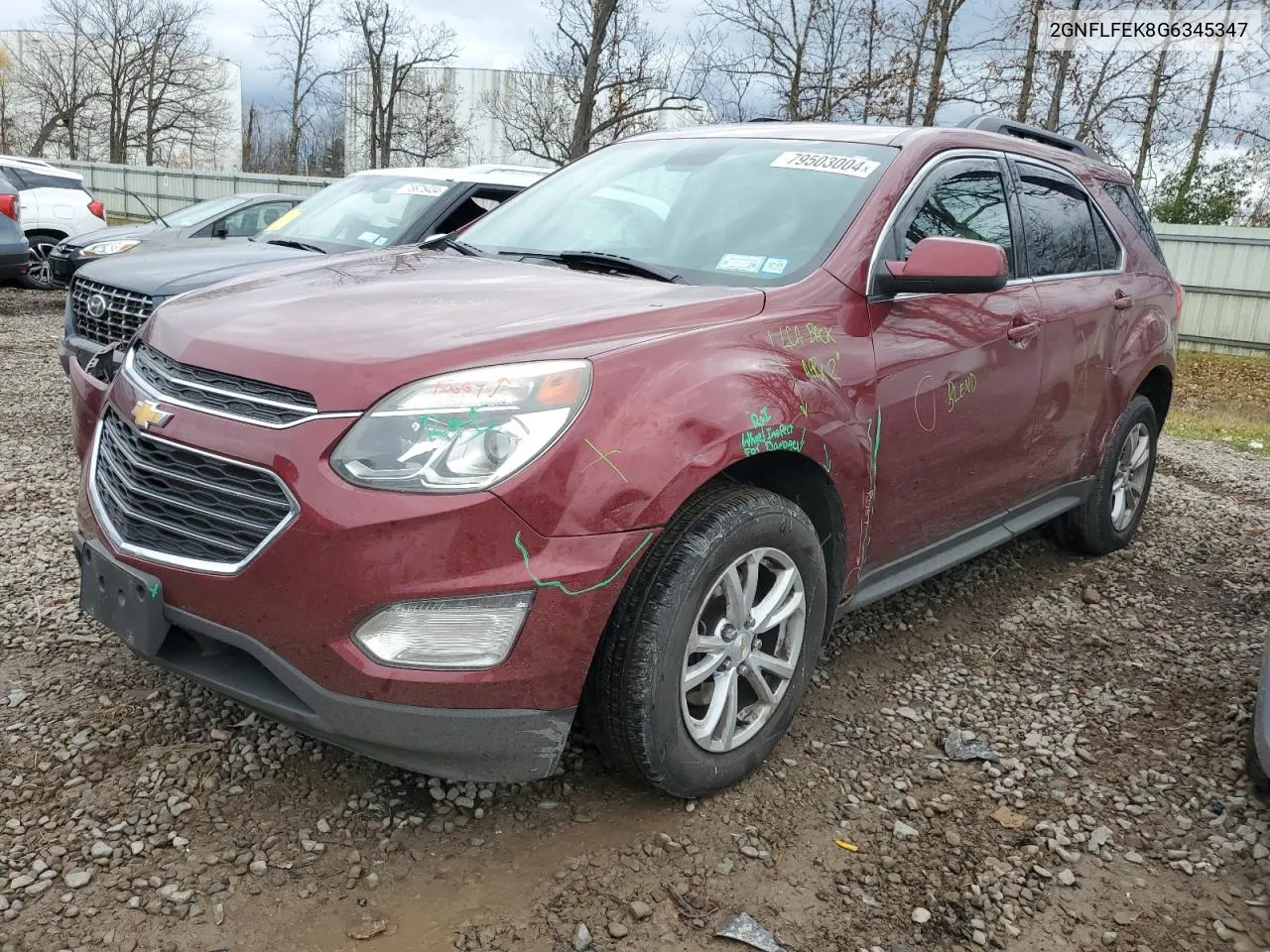 2016 Chevrolet Equinox Lt VIN: 2GNFLFEK8G6345347 Lot: 79503004