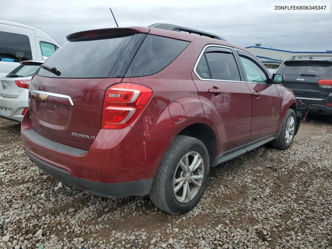 2016 Chevrolet Equinox Lt VIN: 2GNFLFEK8G6345347 Lot: 79503004