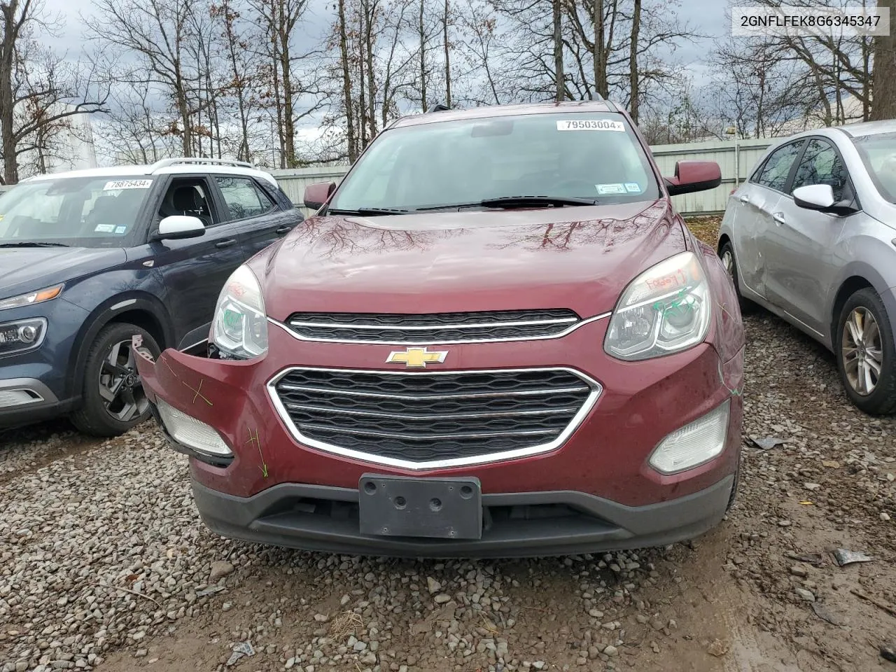 2016 Chevrolet Equinox Lt VIN: 2GNFLFEK8G6345347 Lot: 79503004