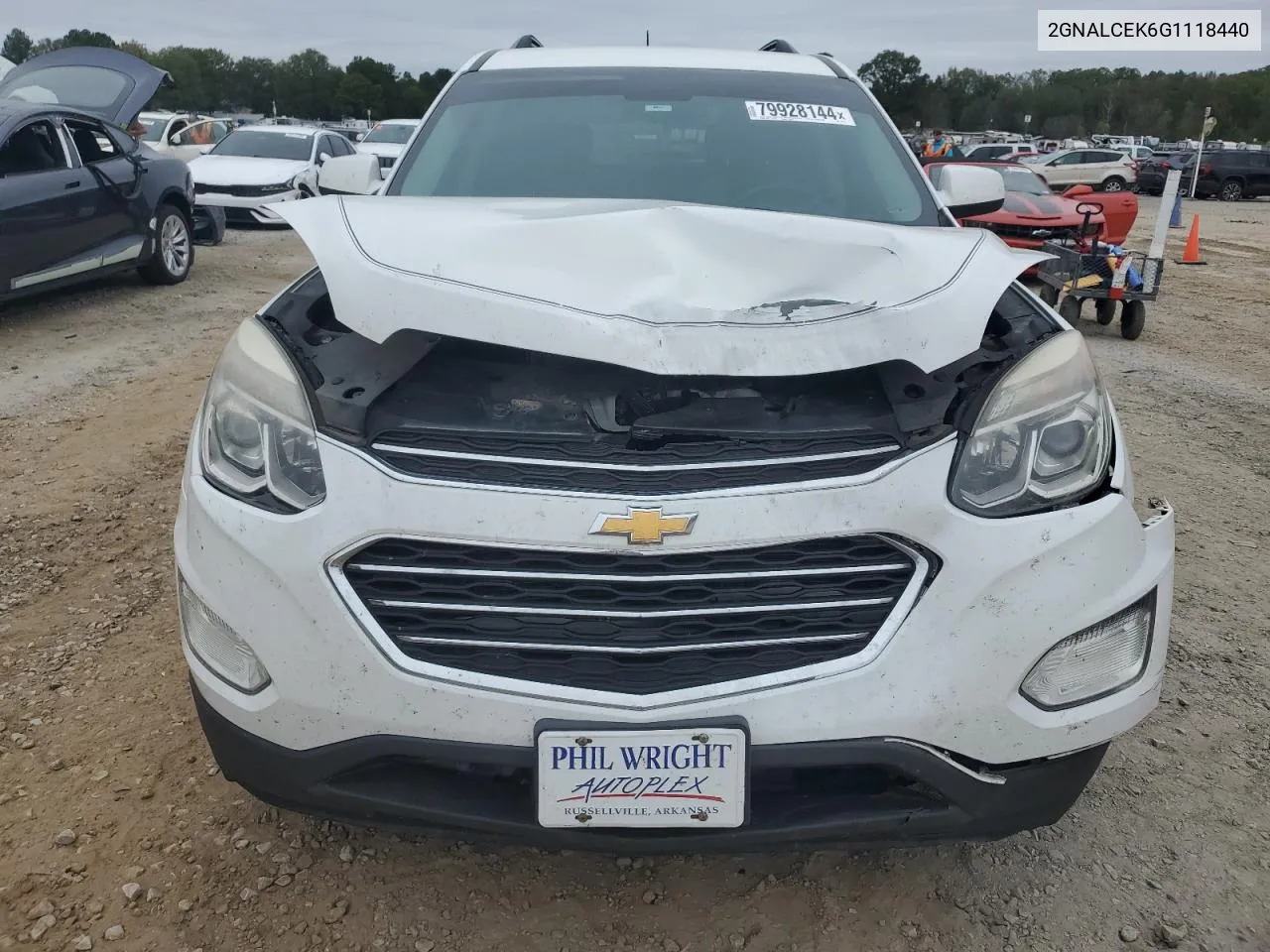 2016 Chevrolet Equinox Lt VIN: 2GNALCEK6G1118440 Lot: 79928144