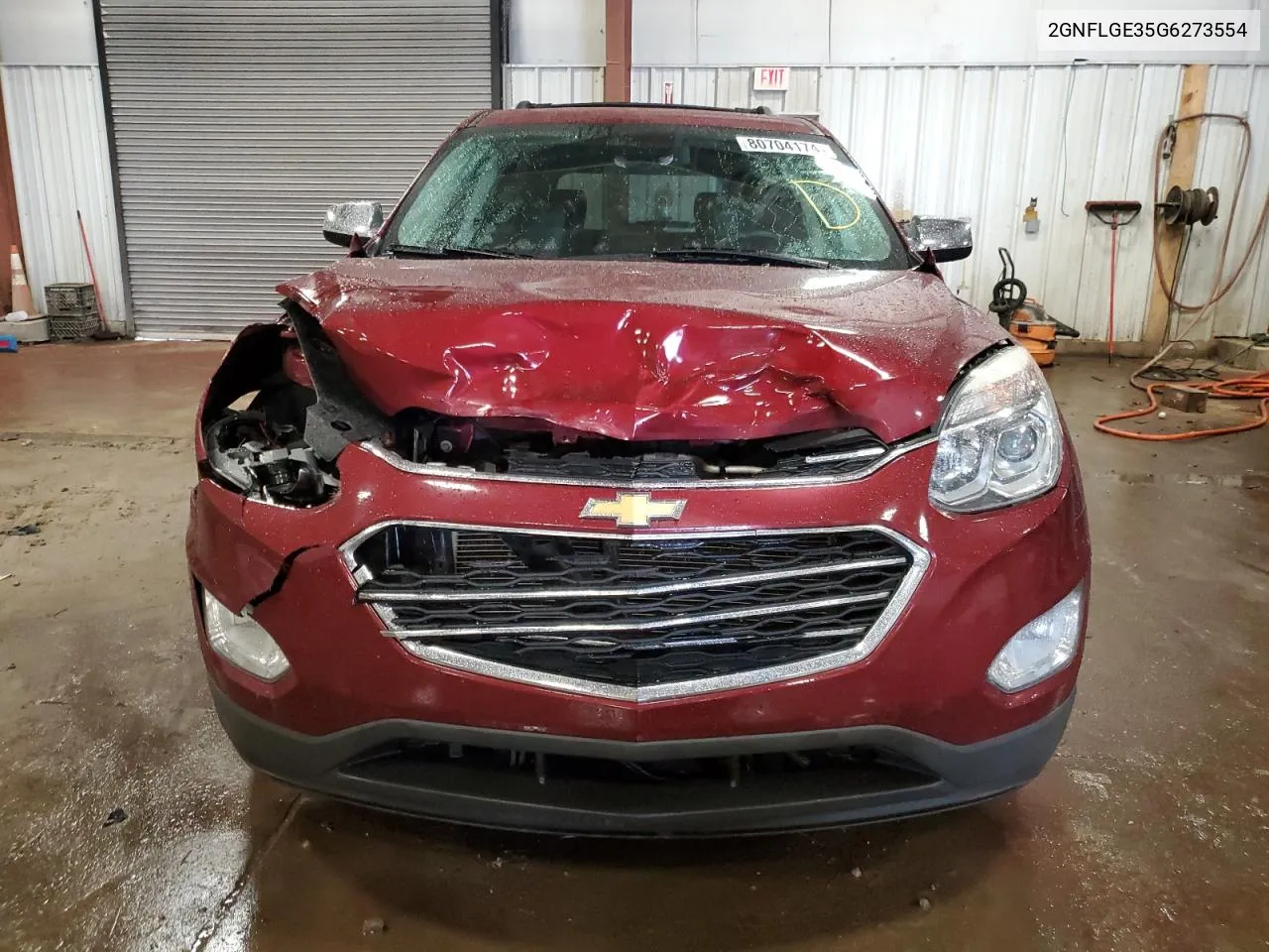 2016 Chevrolet Equinox Ltz VIN: 2GNFLGE35G6273554 Lot: 80704174