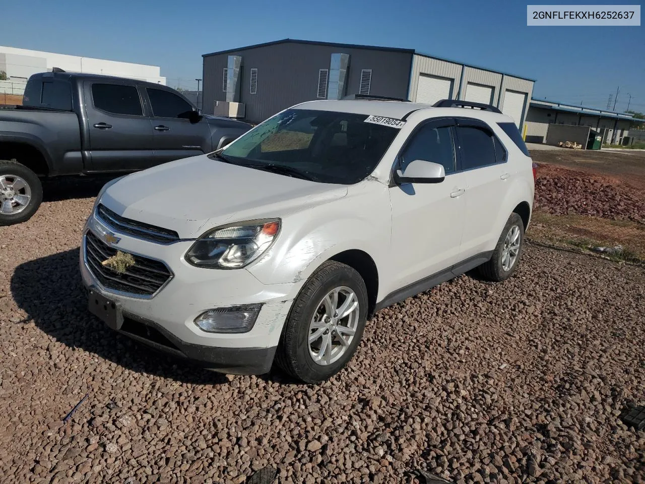 2017 Chevrolet Equinox Lt VIN: 2GNFLFEKXH6252637 Lot: 55019054