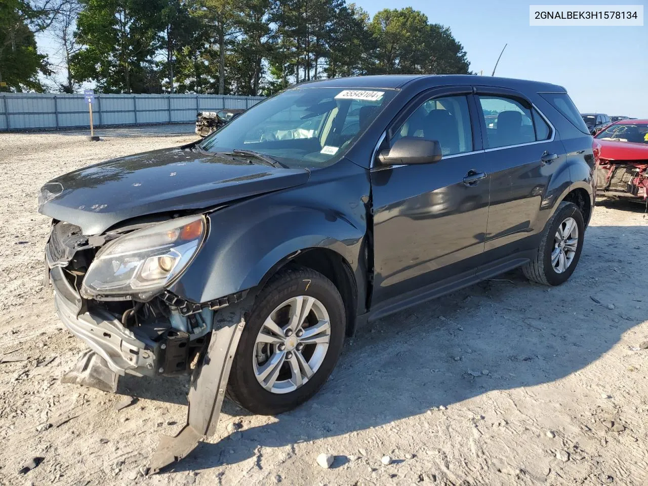 2017 Chevrolet Equinox Ls VIN: 2GNALBEK3H1578134 Lot: 55549104