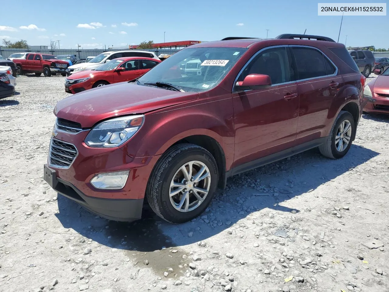 2017 Chevrolet Equinox Lt VIN: 2GNALCEK6H1525532 Lot: 58213264