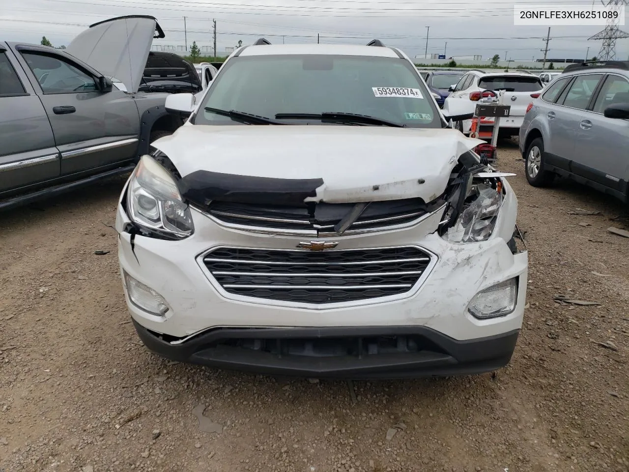 2017 Chevrolet Equinox Lt VIN: 2GNFLFE3XH6251089 Lot: 59348374