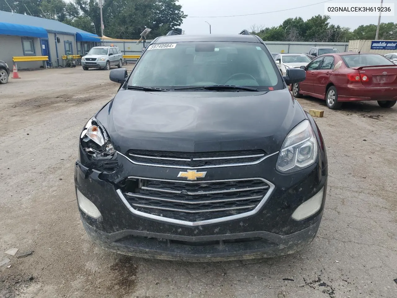 2017 Chevrolet Equinox Lt VIN: 02GNALCEK3H619236 Lot: 59740984