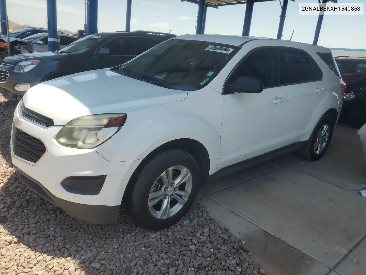 2017 Chevrolet Equinox Ls VIN: 2GNALBEKXH1540853 Lot: 62598784