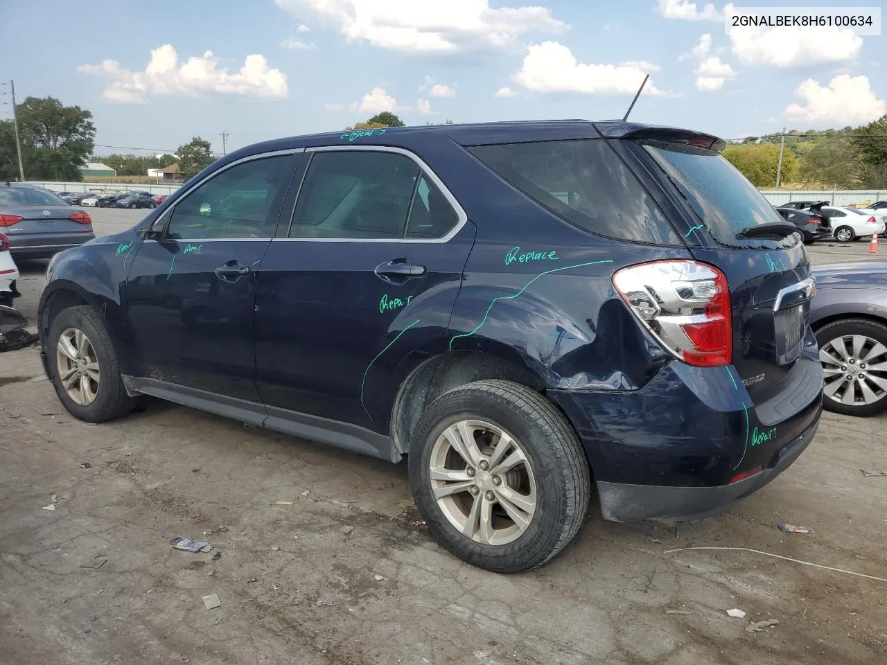 2017 Chevrolet Equinox Ls VIN: 2GNALBEK8H6100634 Lot: 68744244