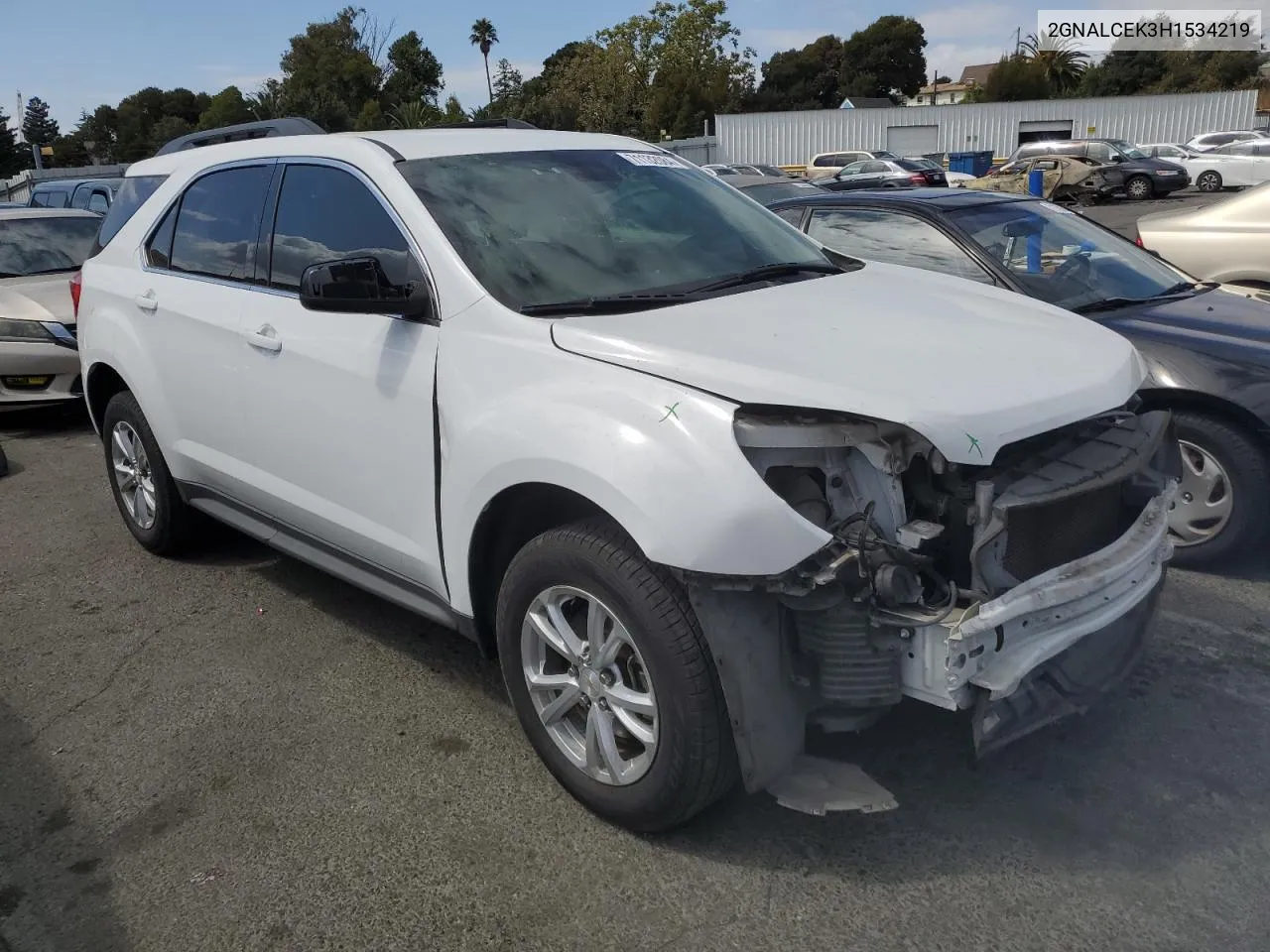 2017 Chevrolet Equinox Lt VIN: 2GNALCEK3H1534219 Lot: 71132084