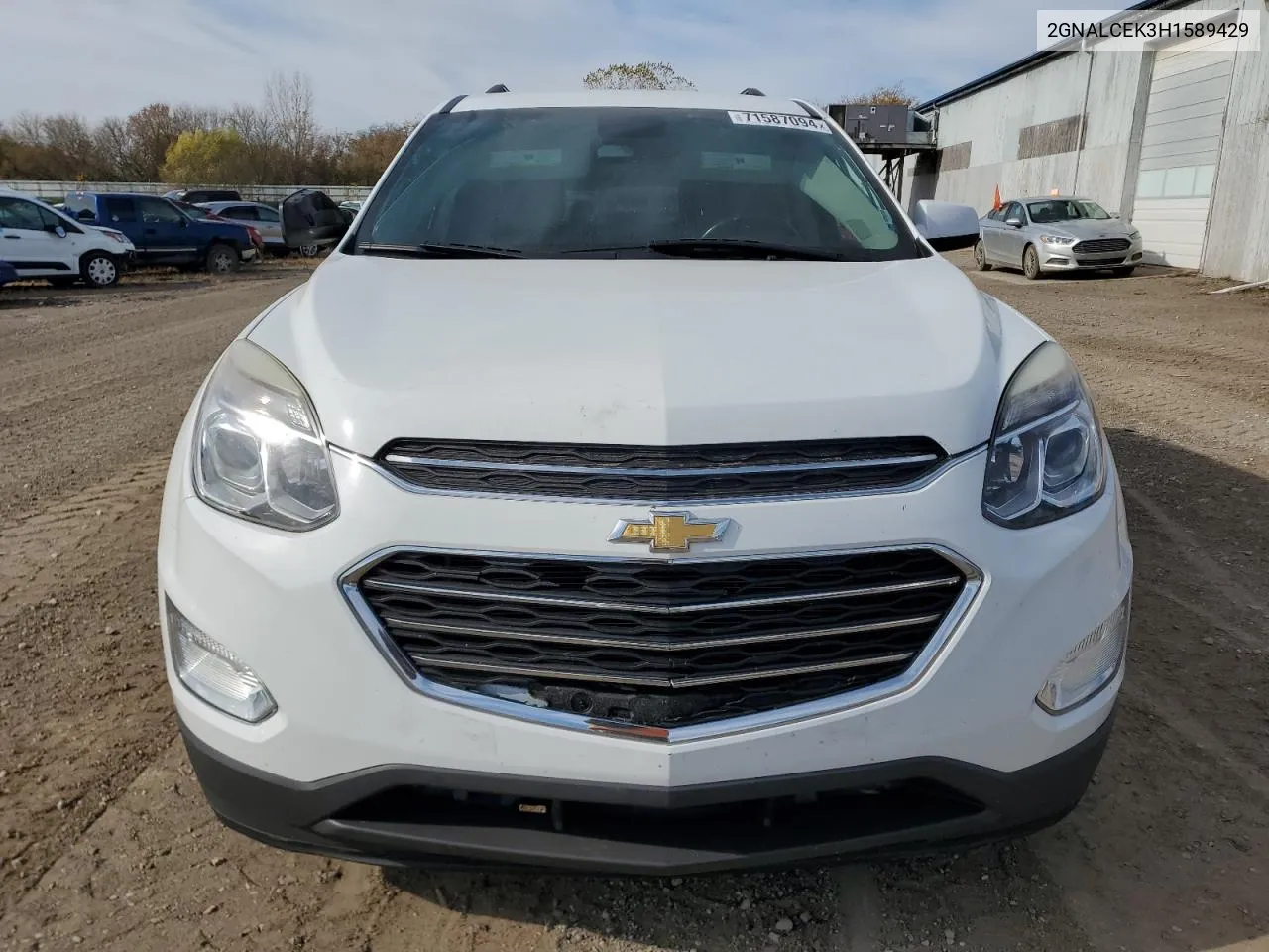 2017 Chevrolet Equinox Lt VIN: 2GNALCEK3H1589429 Lot: 71587094