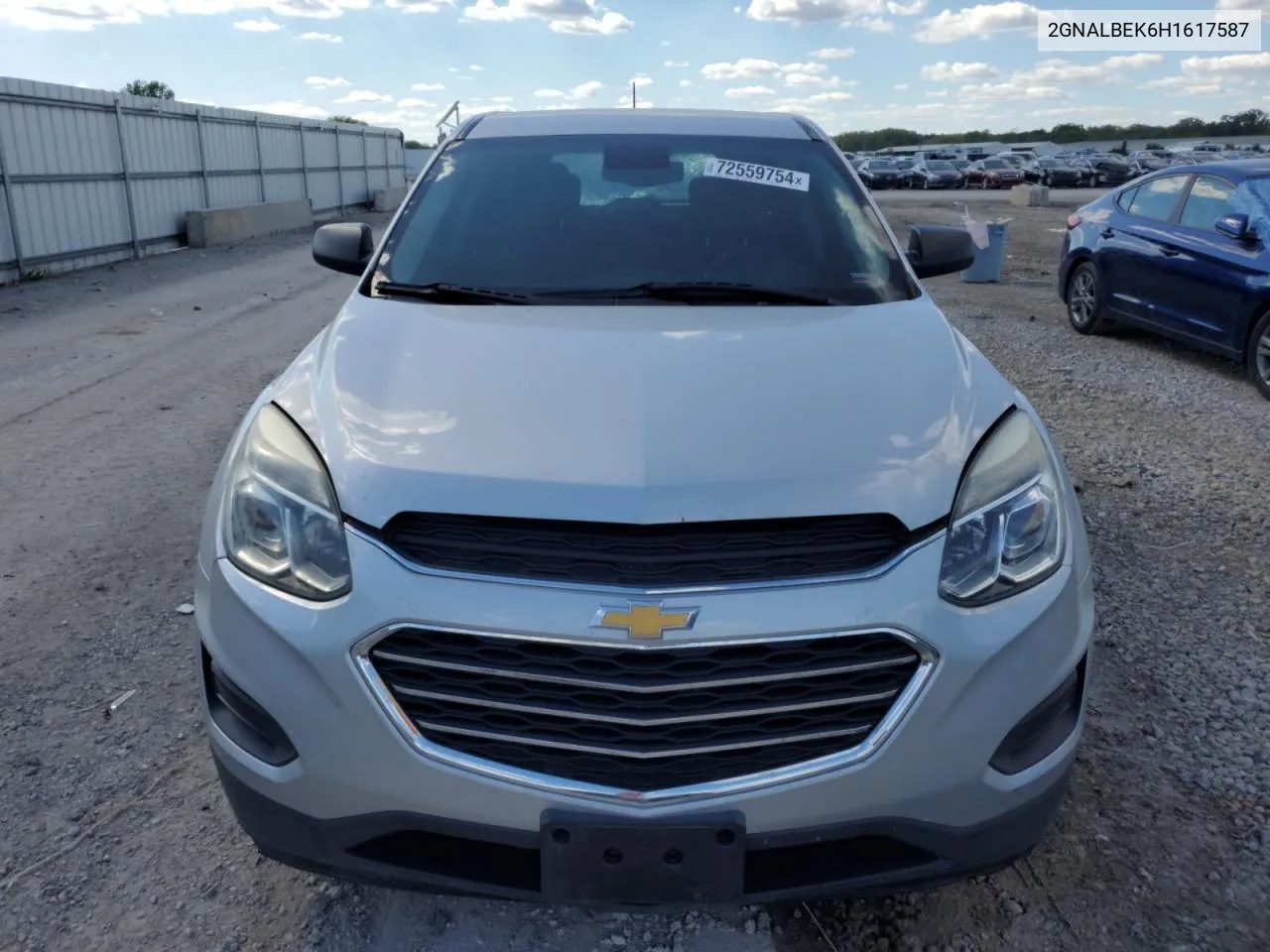 2017 Chevrolet Equinox Ls VIN: 2GNALBEK6H1617587 Lot: 72559754