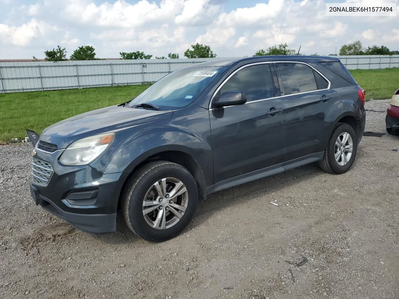 2017 Chevrolet Equinox Ls VIN: 2GNALBEK6H1577494 Lot: 72599404