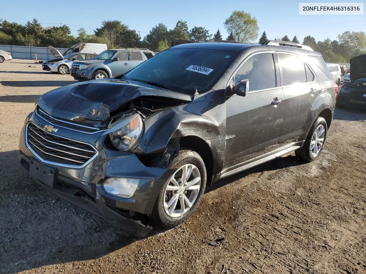 2017 Chevrolet Equinox Lt VIN: 2GNFLFEK4H6316316 Lot: 74636094