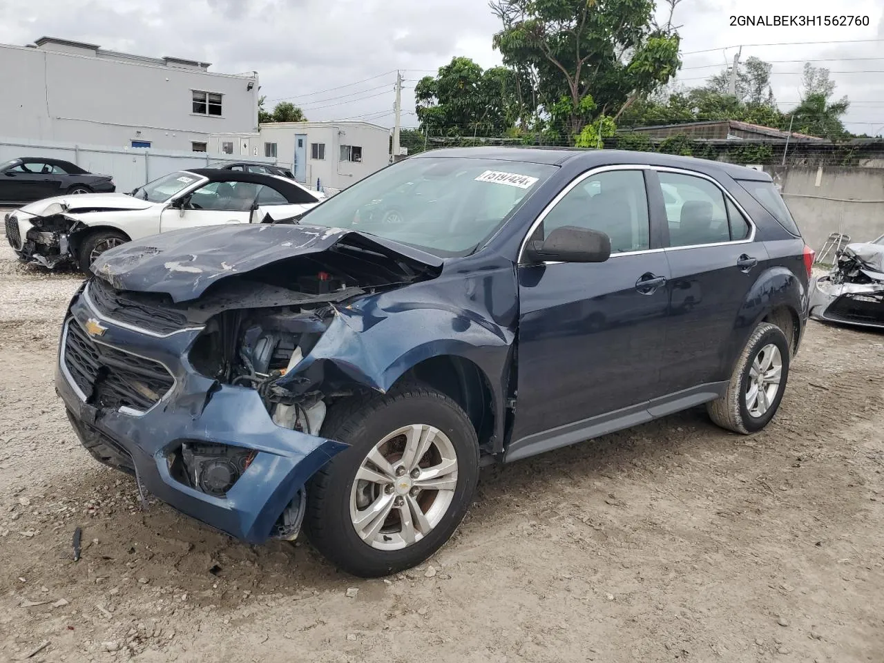 2017 Chevrolet Equinox Ls VIN: 2GNALBEK3H1562760 Lot: 75197424