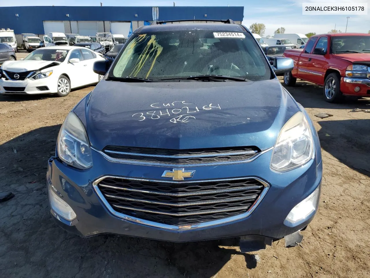 2017 Chevrolet Equinox Lt VIN: 2GNALCEK3H6105178 Lot: 75234514