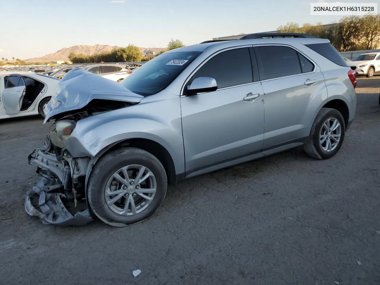 2017 Chevrolet Equinox Lt VIN: 2GNALCEK1H6315228 Lot: 75422024