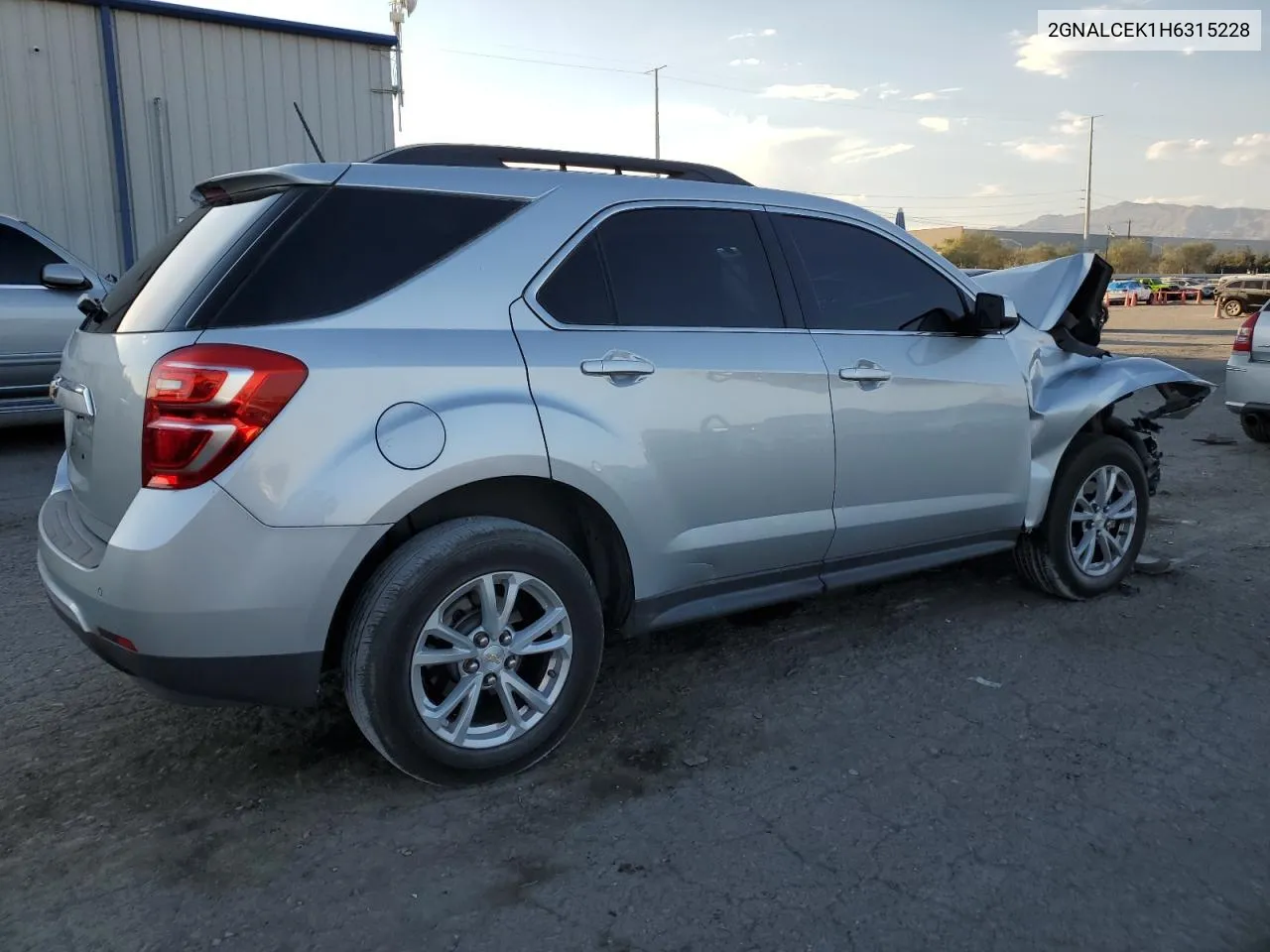 2017 Chevrolet Equinox Lt VIN: 2GNALCEK1H6315228 Lot: 75422024