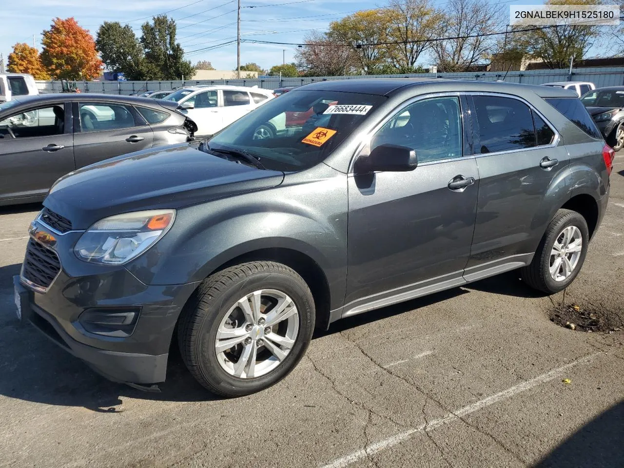 2017 Chevrolet Equinox Ls VIN: 2GNALBEK9H1525180 Lot: 76683444