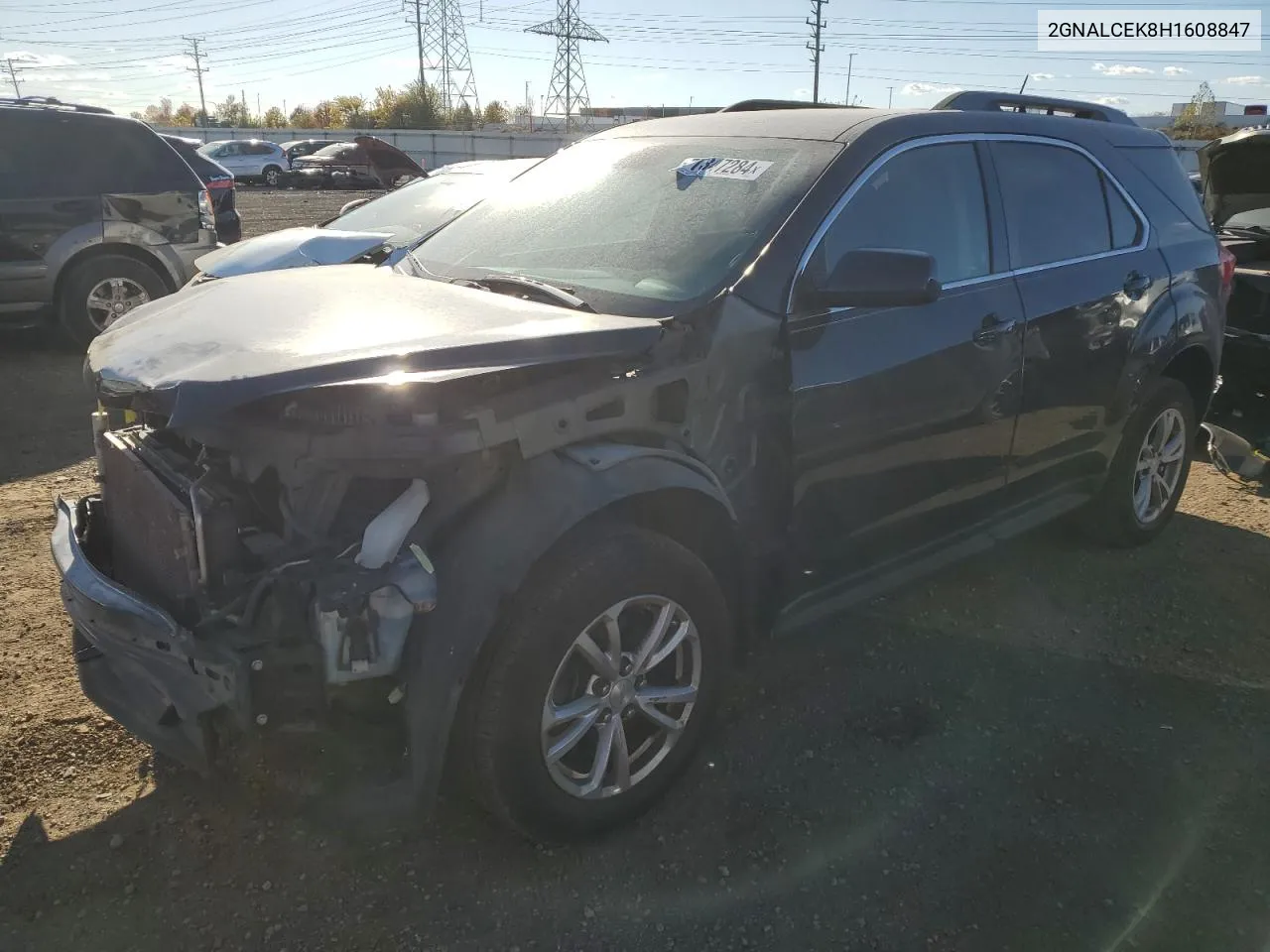 2017 Chevrolet Equinox Lt VIN: 2GNALCEK8H1608847 Lot: 77347284