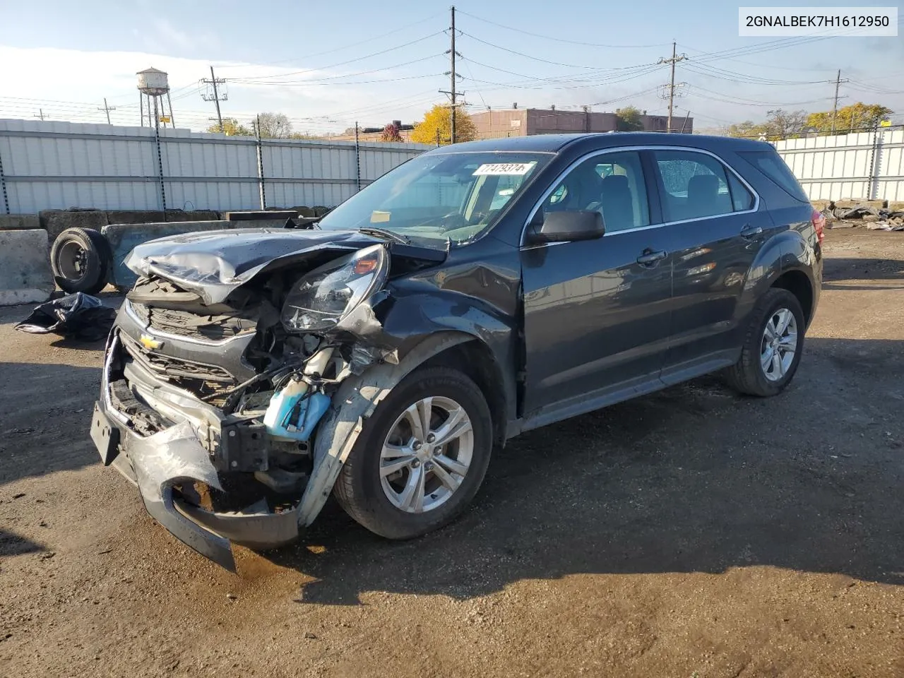 2017 Chevrolet Equinox Ls VIN: 2GNALBEK7H1612950 Lot: 77479374