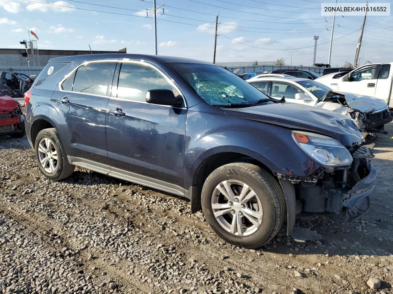 2017 Chevrolet Equinox Ls VIN: 2GNALBEK4H1616552 Lot: 77522994