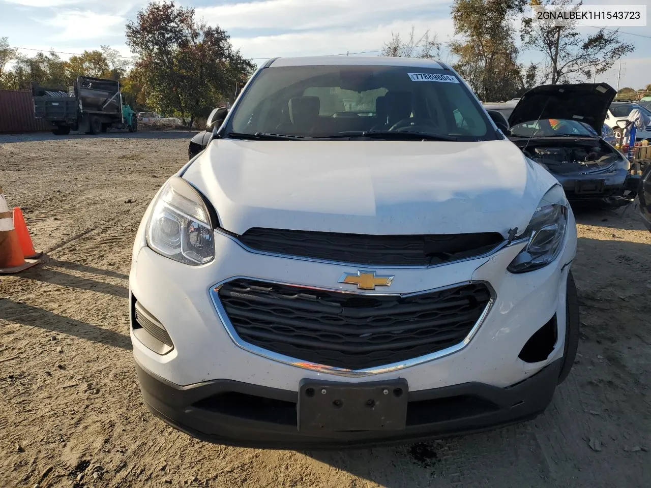 2017 Chevrolet Equinox Ls VIN: 2GNALBEK1H1543723 Lot: 77889804