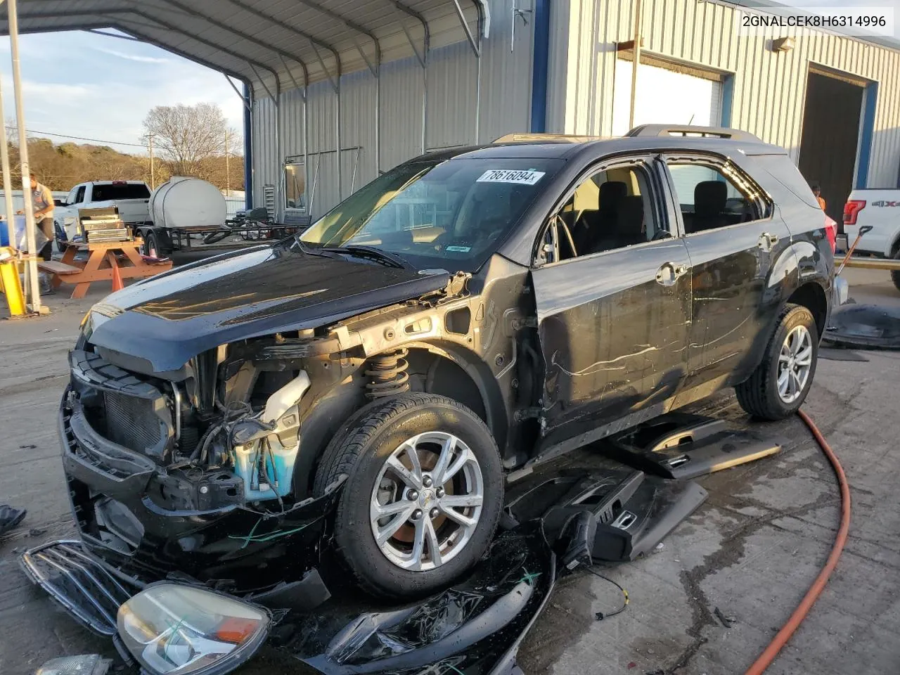 2017 Chevrolet Equinox Lt VIN: 2GNALCEK8H6314996 Lot: 78616094