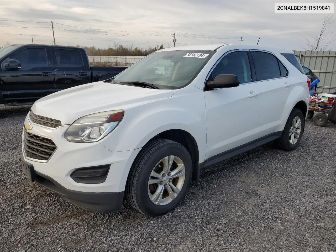 2017 Chevrolet Equinox Ls VIN: 2GNALBEK8H1519841 Lot: 78750104