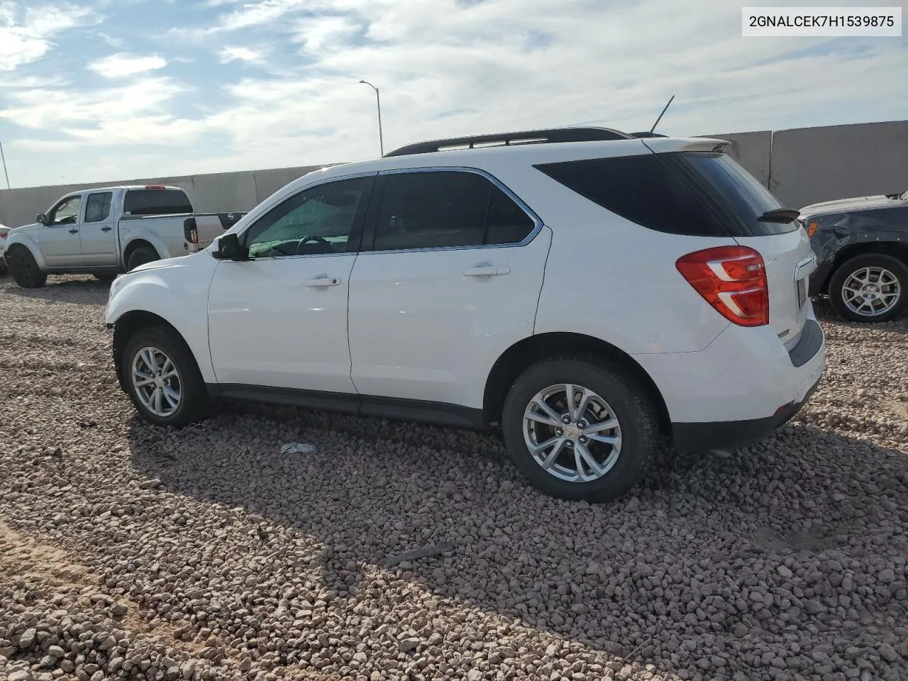 2017 Chevrolet Equinox Lt VIN: 2GNALCEK7H1539875 Lot: 78871644