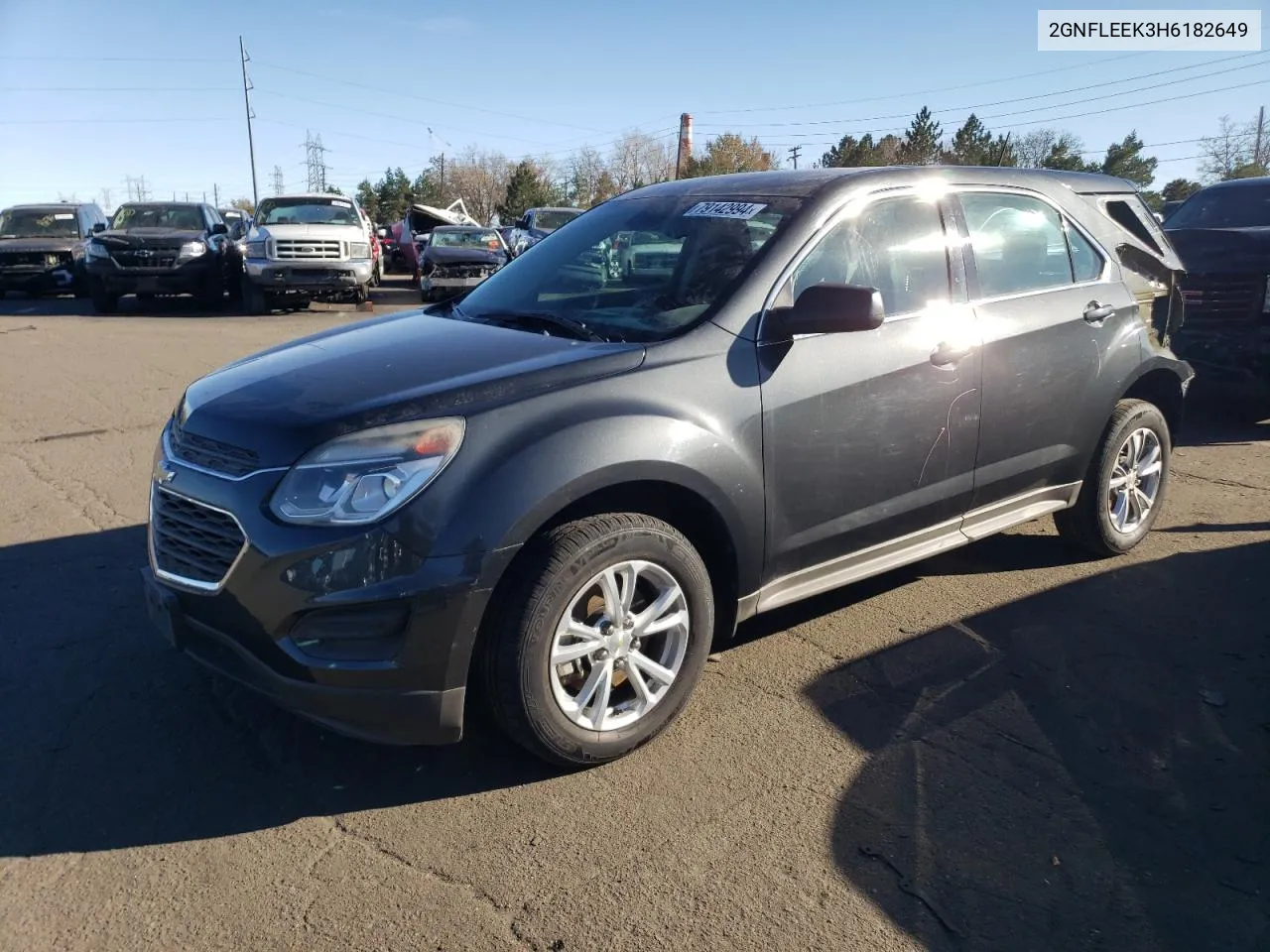 2017 Chevrolet Equinox Ls VIN: 2GNFLEEK3H6182649 Lot: 79142994