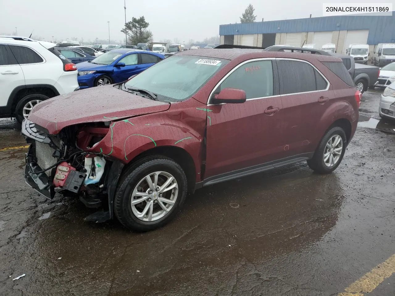 2GNALCEK4H1511869 2017 Chevrolet Equinox Lt