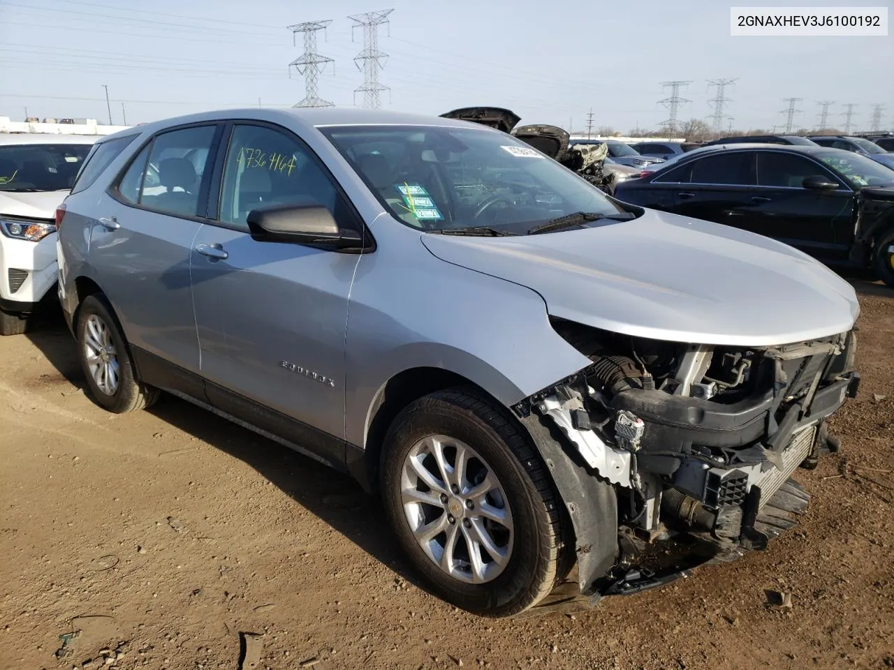 2018 Chevrolet Equinox Ls VIN: 2GNAXHEV3J6100192 Lot: 47364164