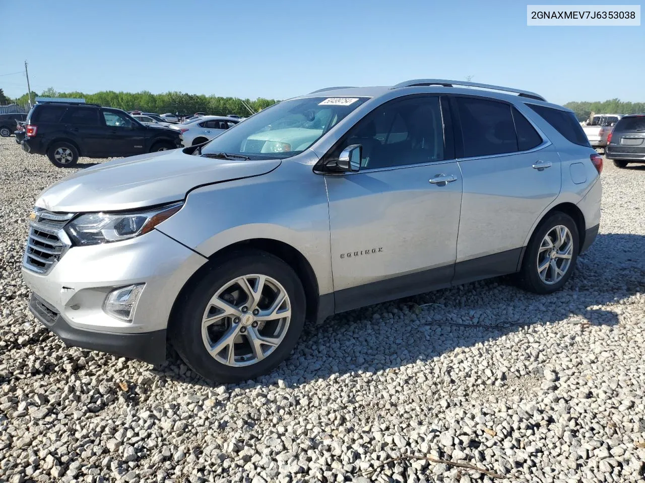 2GNAXMEV7J6353038 2018 Chevrolet Equinox Premier