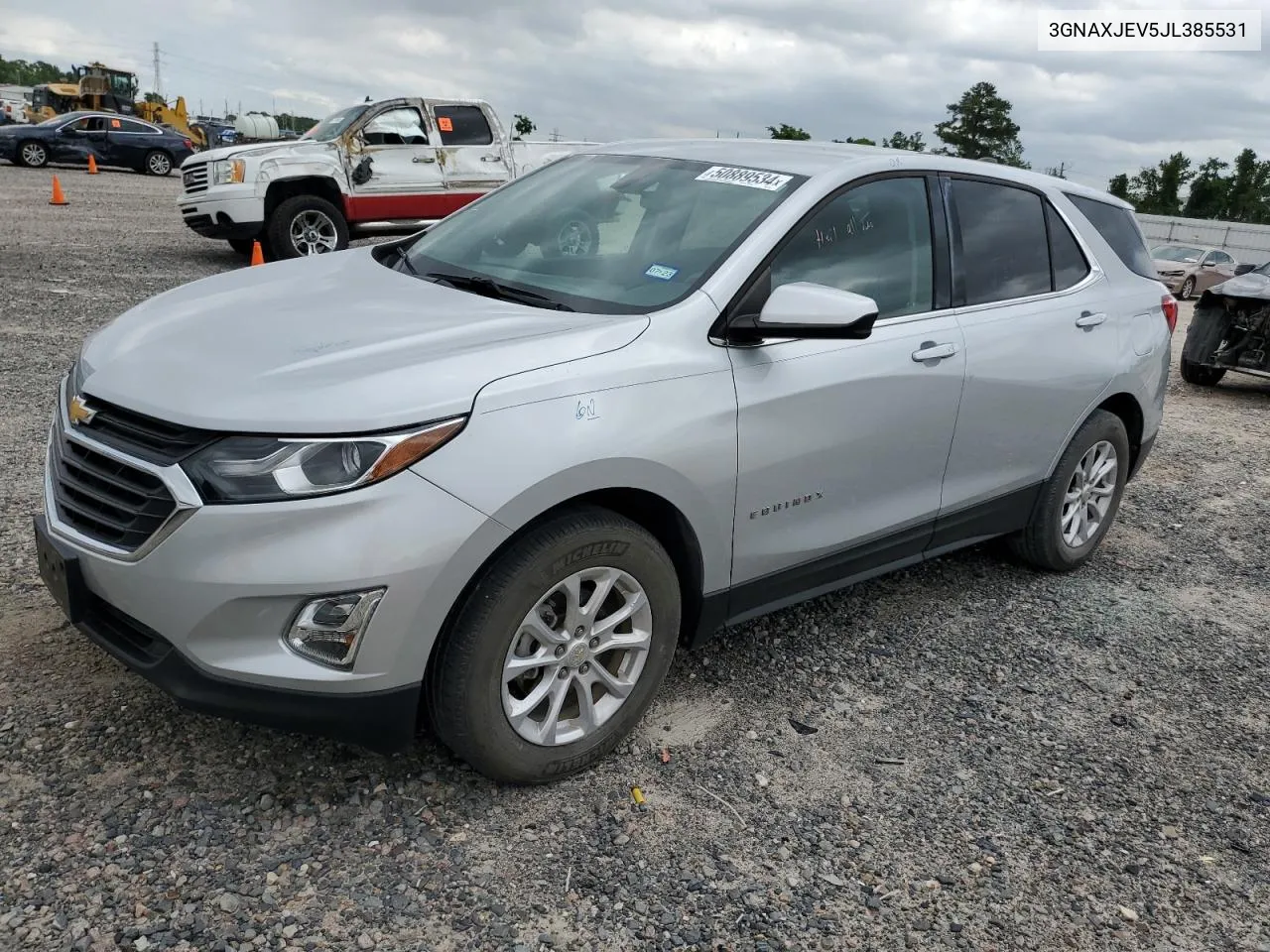 2018 Chevrolet Equinox Lt VIN: 3GNAXJEV5JL385531 Lot: 50889534