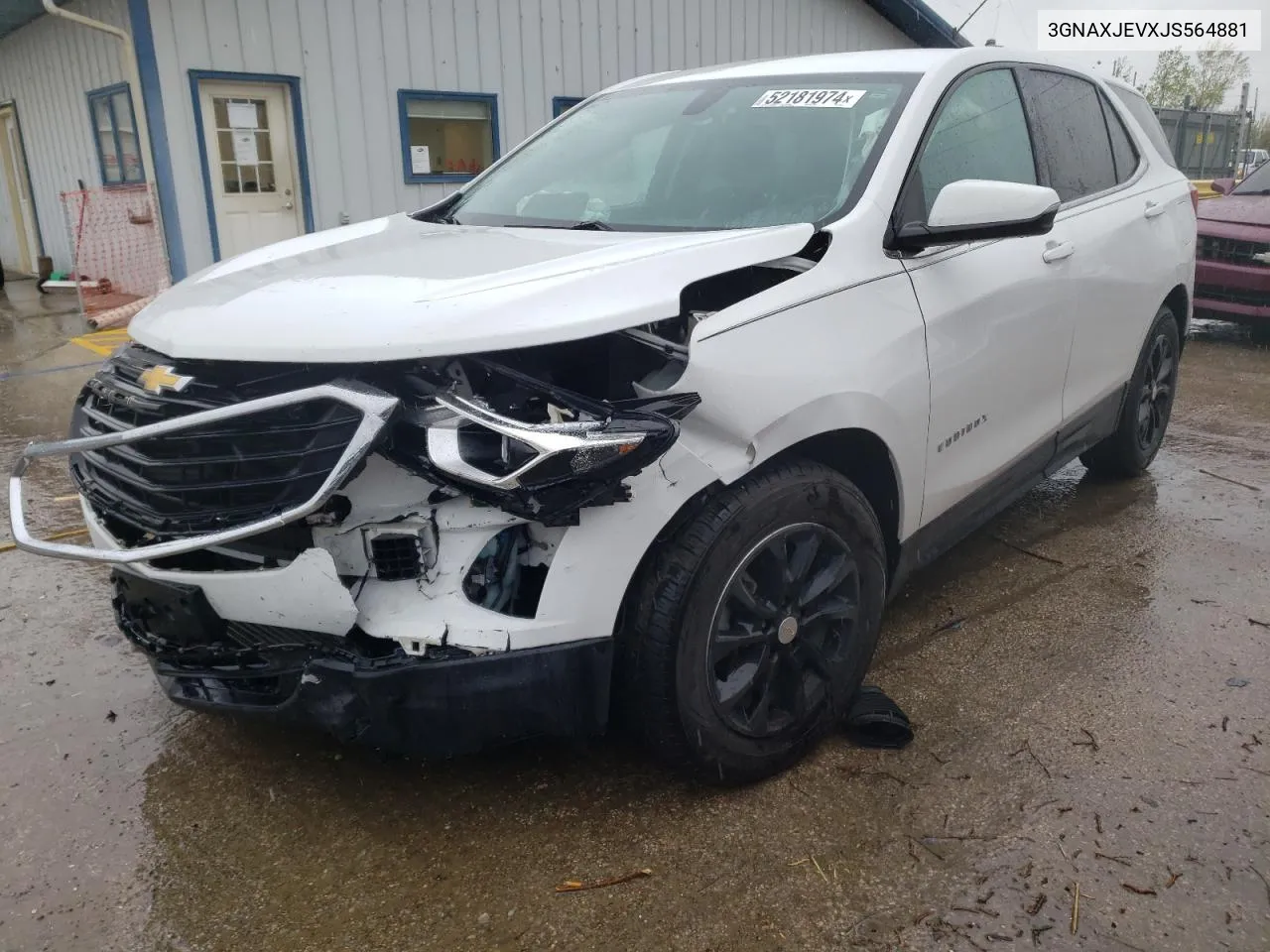 2018 Chevrolet Equinox Lt VIN: 3GNAXJEVXJS564881 Lot: 52181974