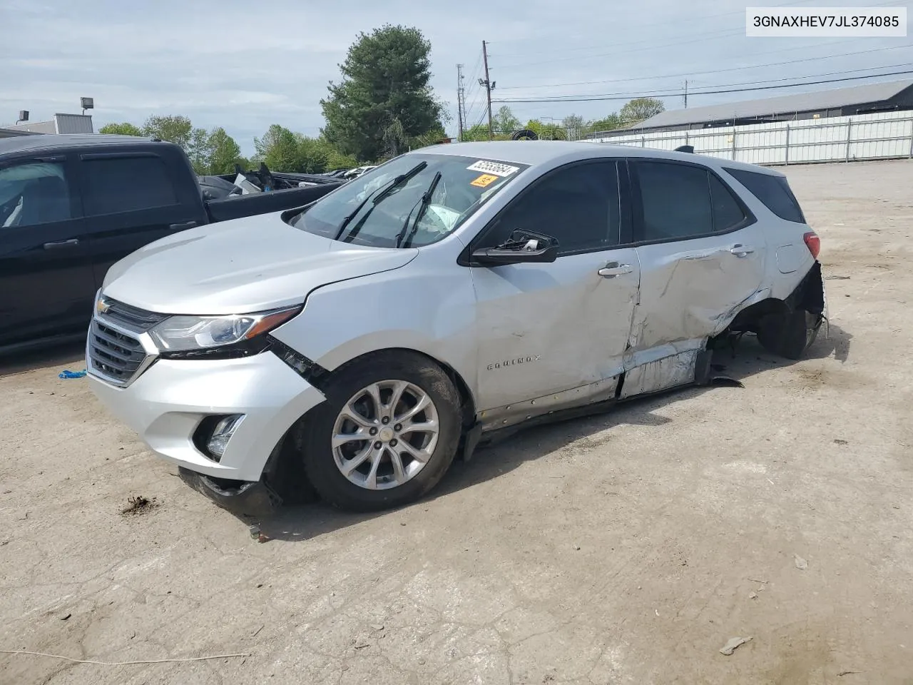 2018 Chevrolet Equinox Ls VIN: 3GNAXHEV7JL374085 Lot: 52553664