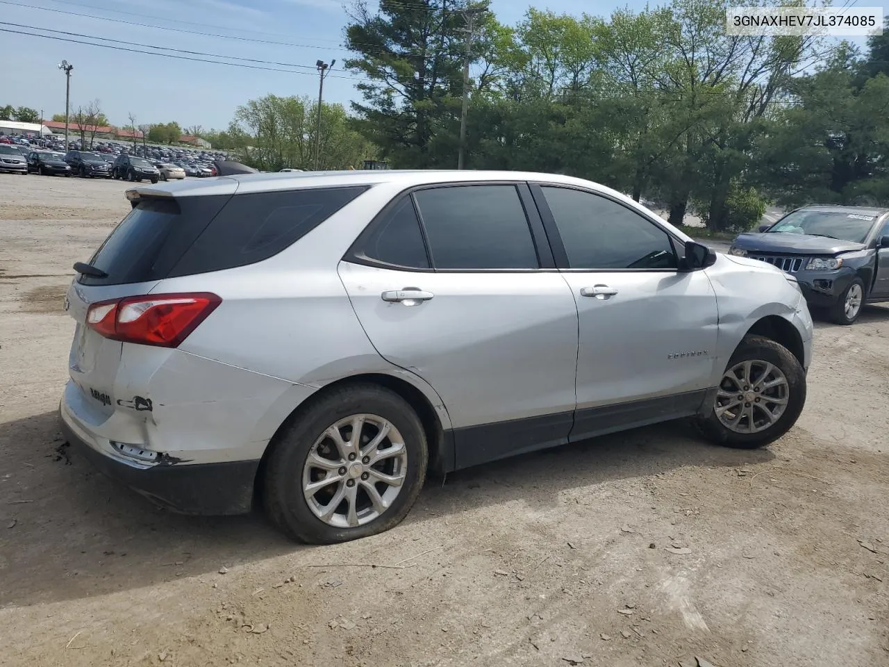 2018 Chevrolet Equinox Ls VIN: 3GNAXHEV7JL374085 Lot: 52553664