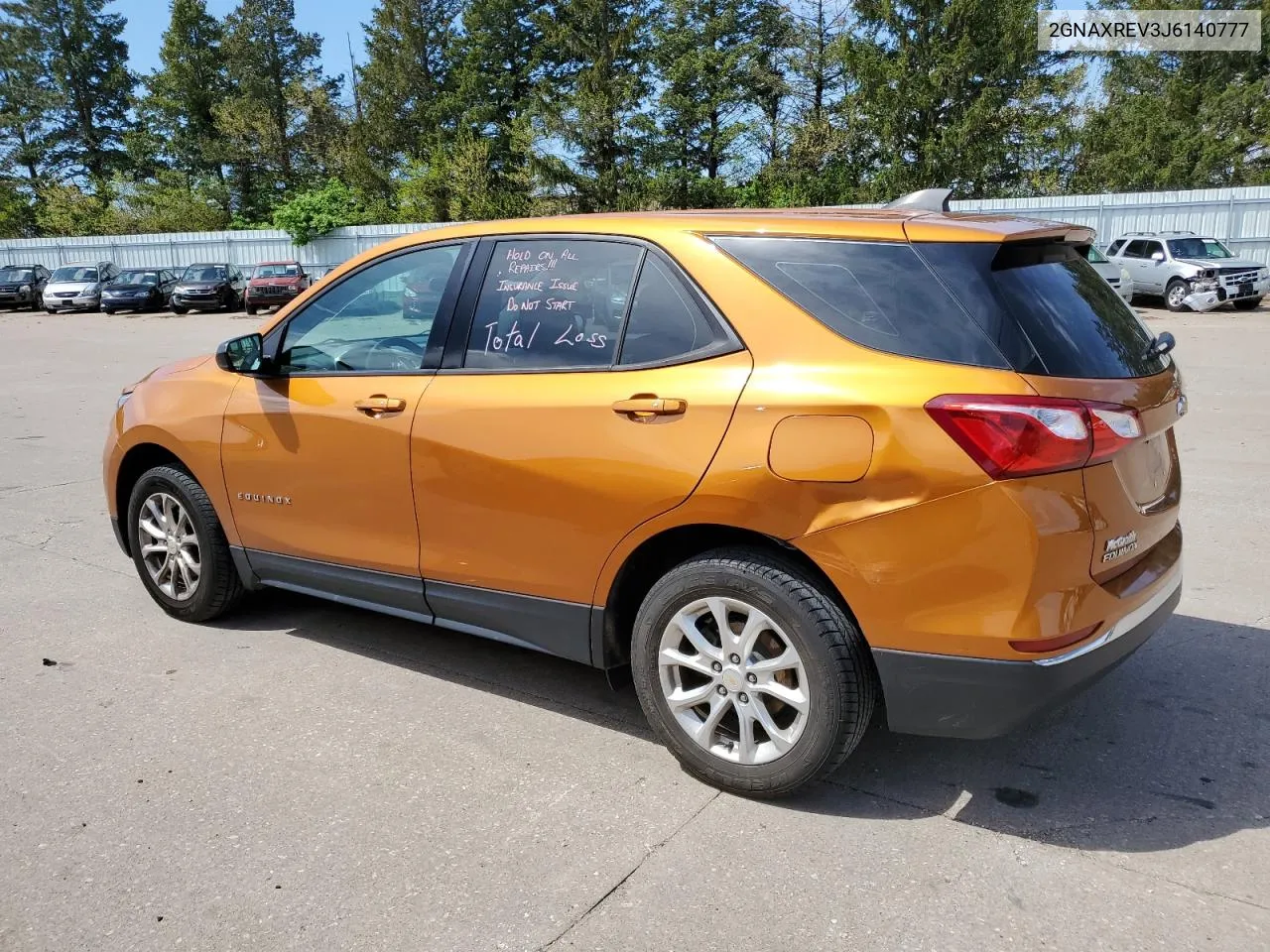 2018 Chevrolet Equinox Ls VIN: 2GNAXREV3J6140777 Lot: 52921314