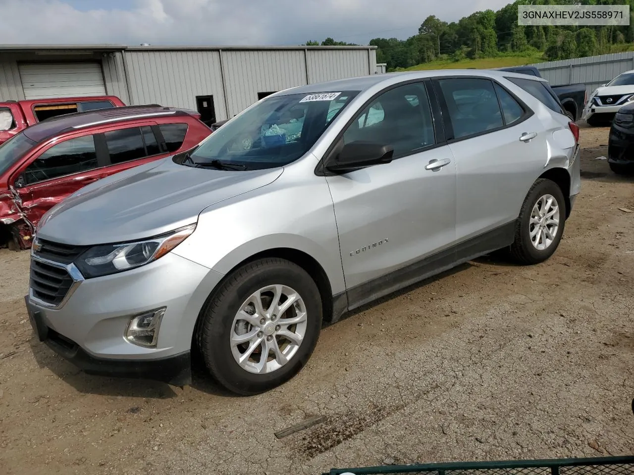 2018 Chevrolet Equinox Ls VIN: 3GNAXHEV2JS558971 Lot: 53861674