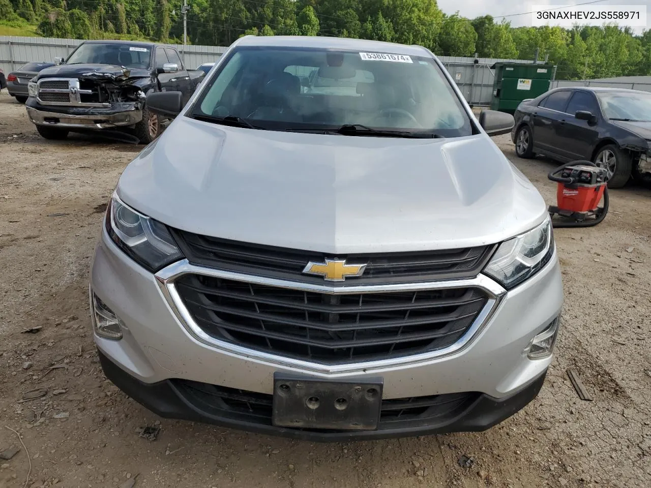 2018 Chevrolet Equinox Ls VIN: 3GNAXHEV2JS558971 Lot: 53861674