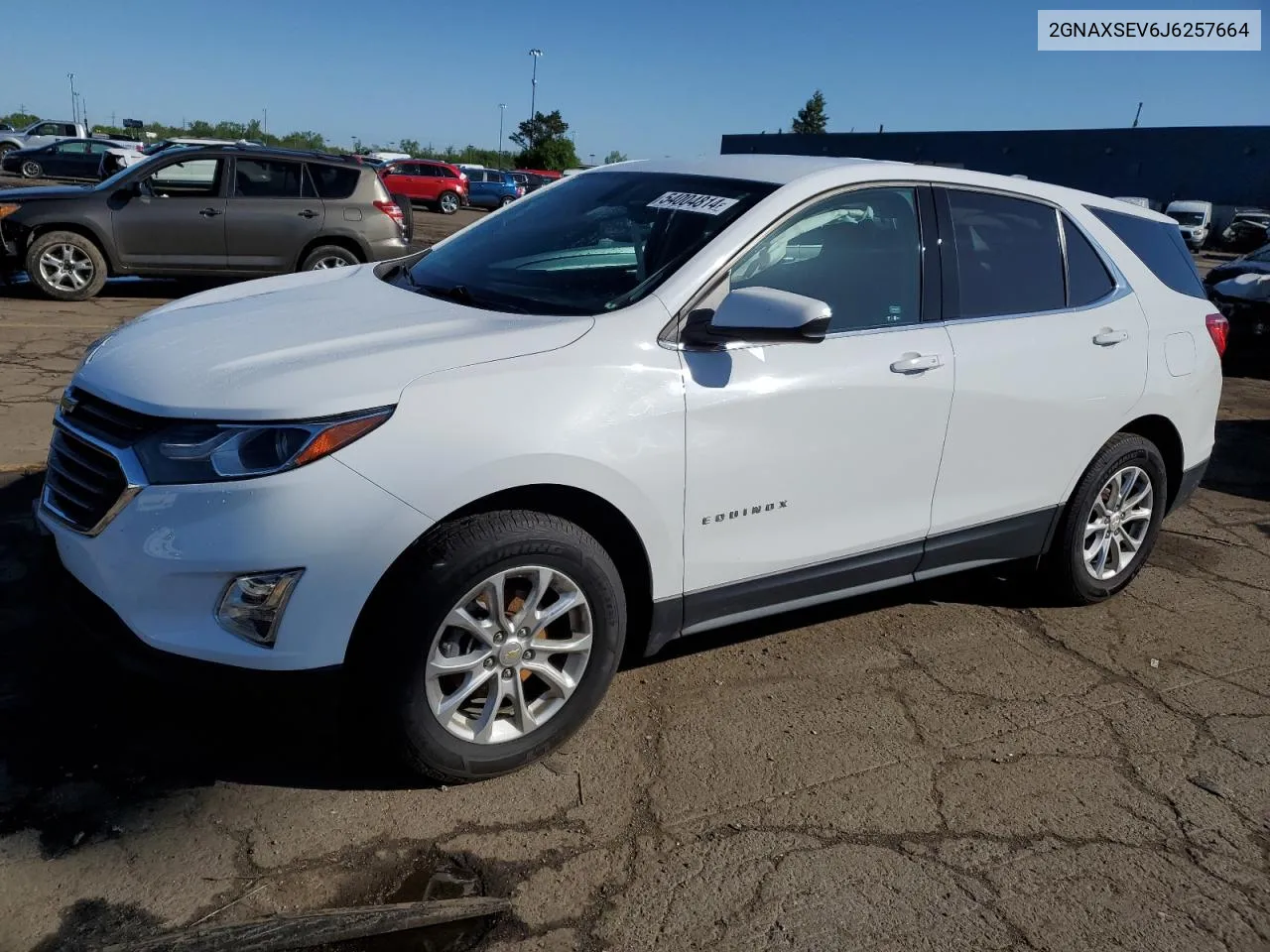 2018 Chevrolet Equinox Lt VIN: 2GNAXSEV6J6257664 Lot: 54004814