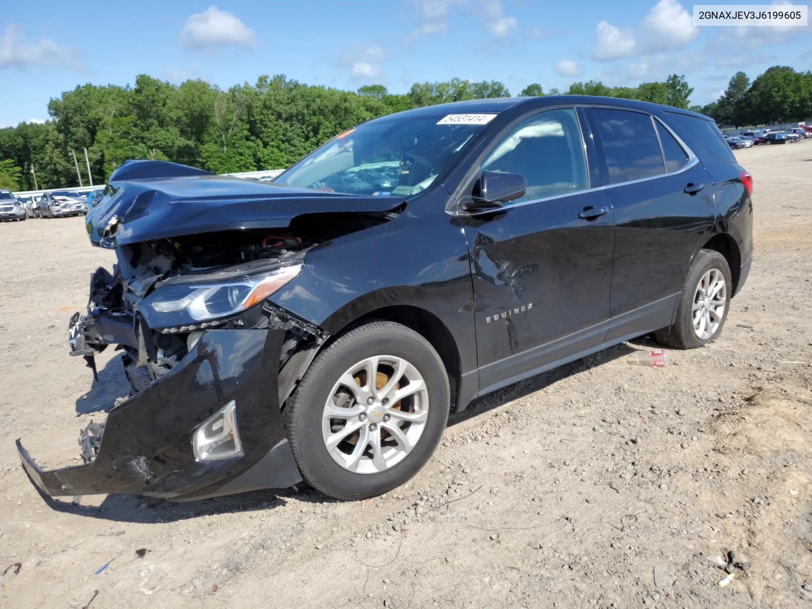 2018 Chevrolet Equinox Lt VIN: 2GNAXJEV3J6199605 Lot: 54531414