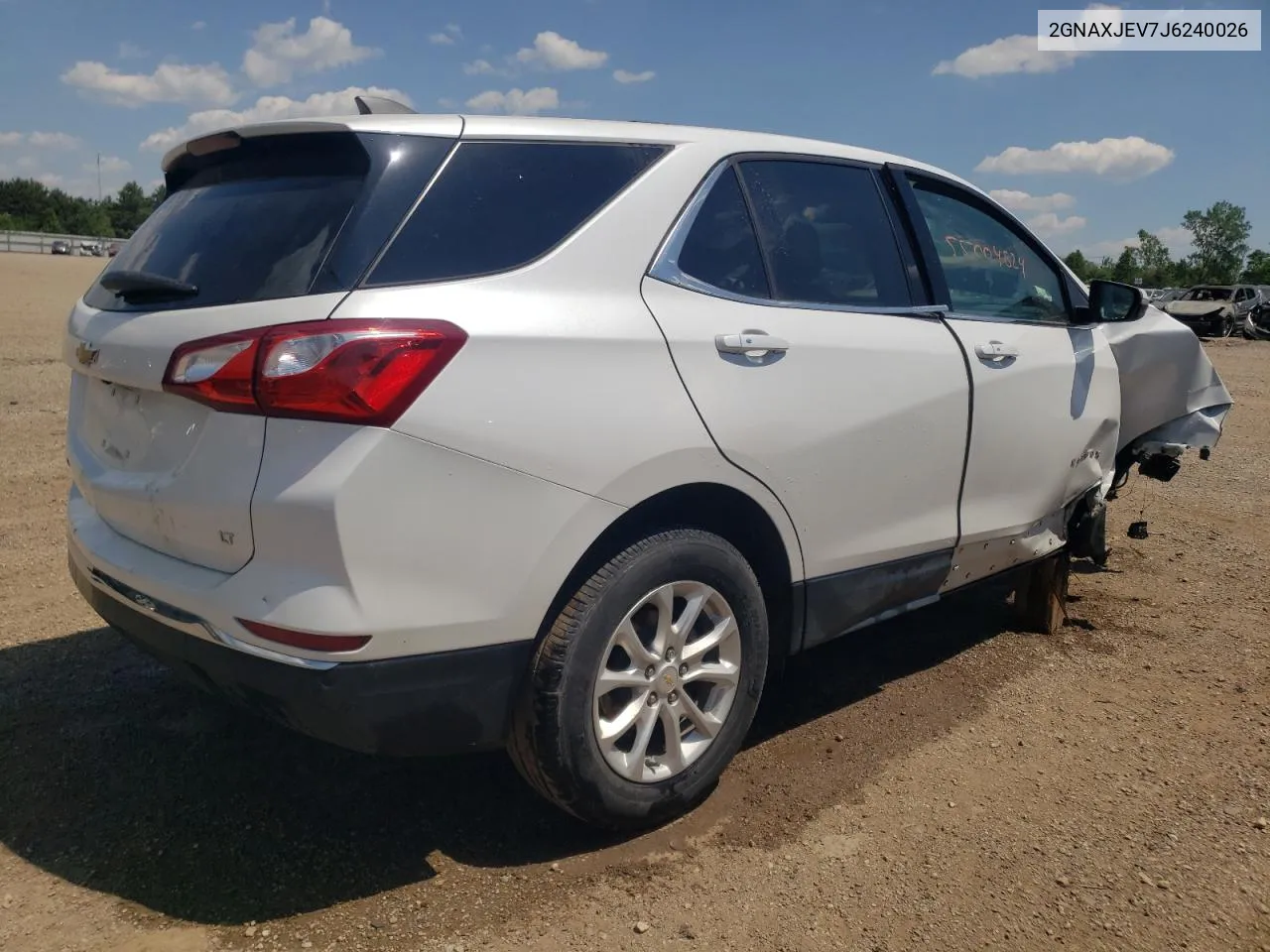 2018 Chevrolet Equinox Lt VIN: 2GNAXJEV7J6240026 Lot: 55004824