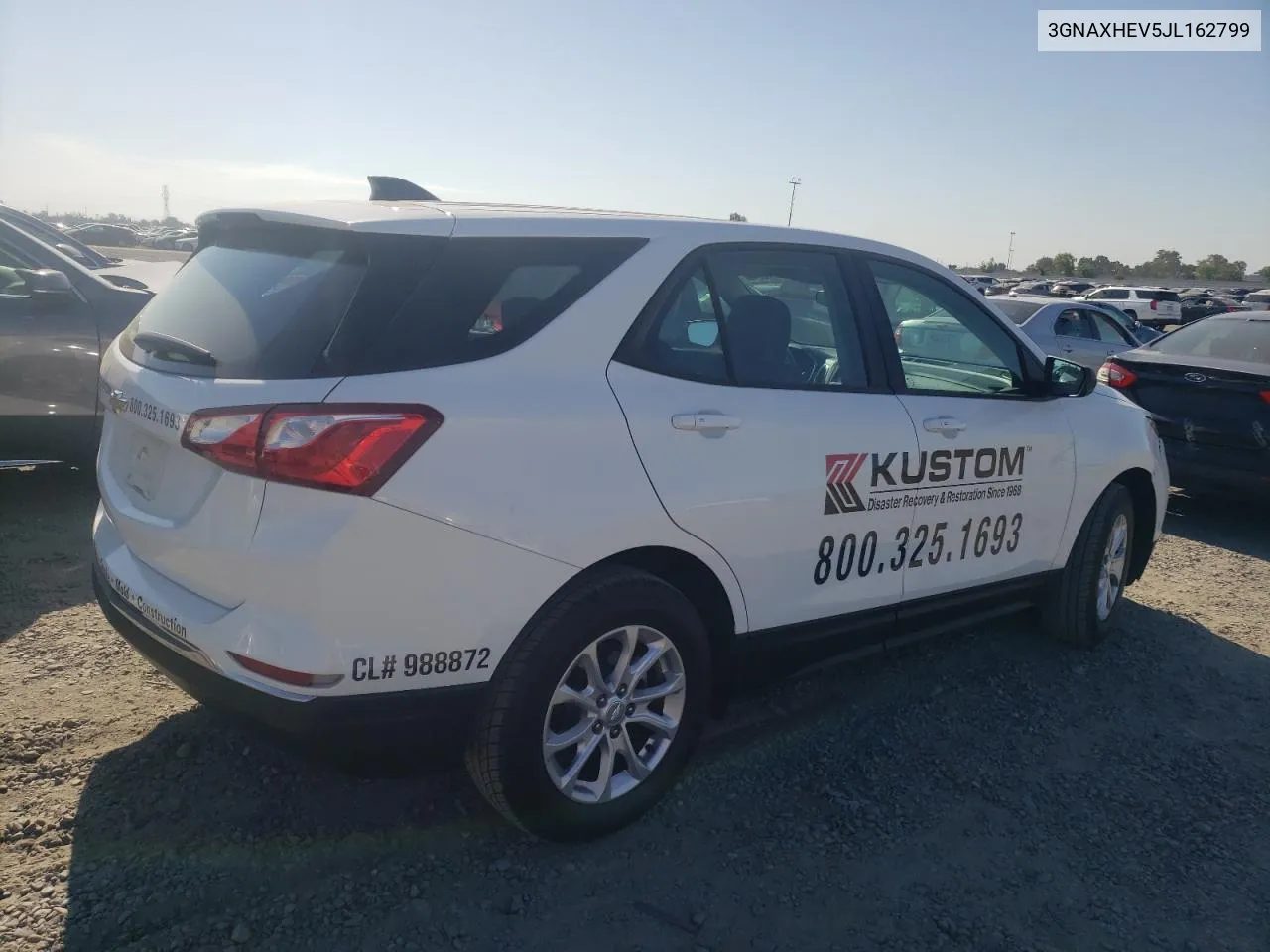 2018 Chevrolet Equinox Ls VIN: 3GNAXHEV5JL162799 Lot: 55116044