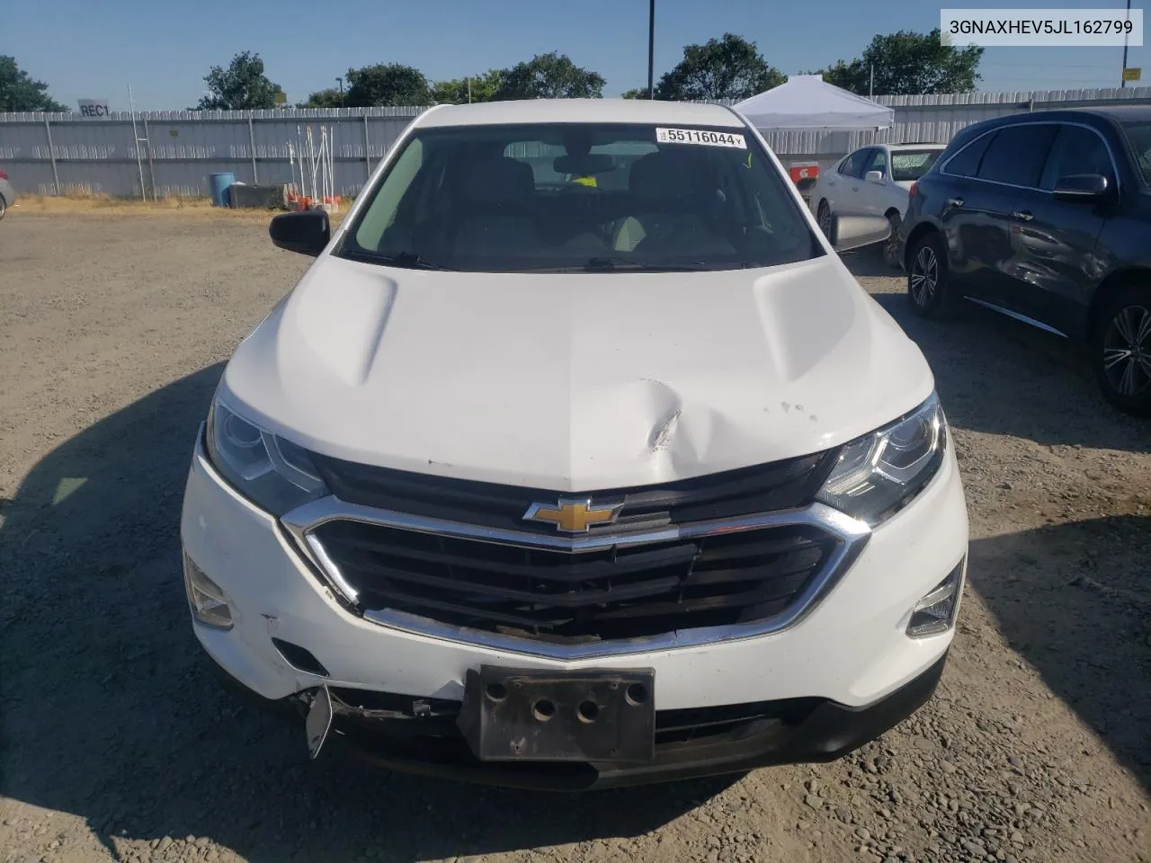 2018 Chevrolet Equinox Ls VIN: 3GNAXHEV5JL162799 Lot: 55116044