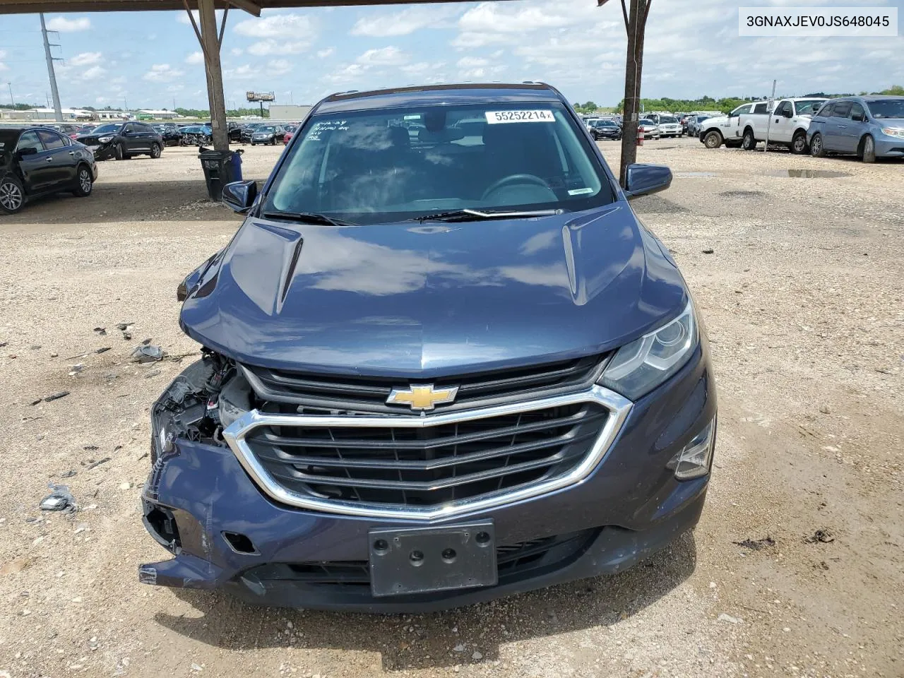 2018 Chevrolet Equinox Lt VIN: 3GNAXJEV0JS648045 Lot: 55252214