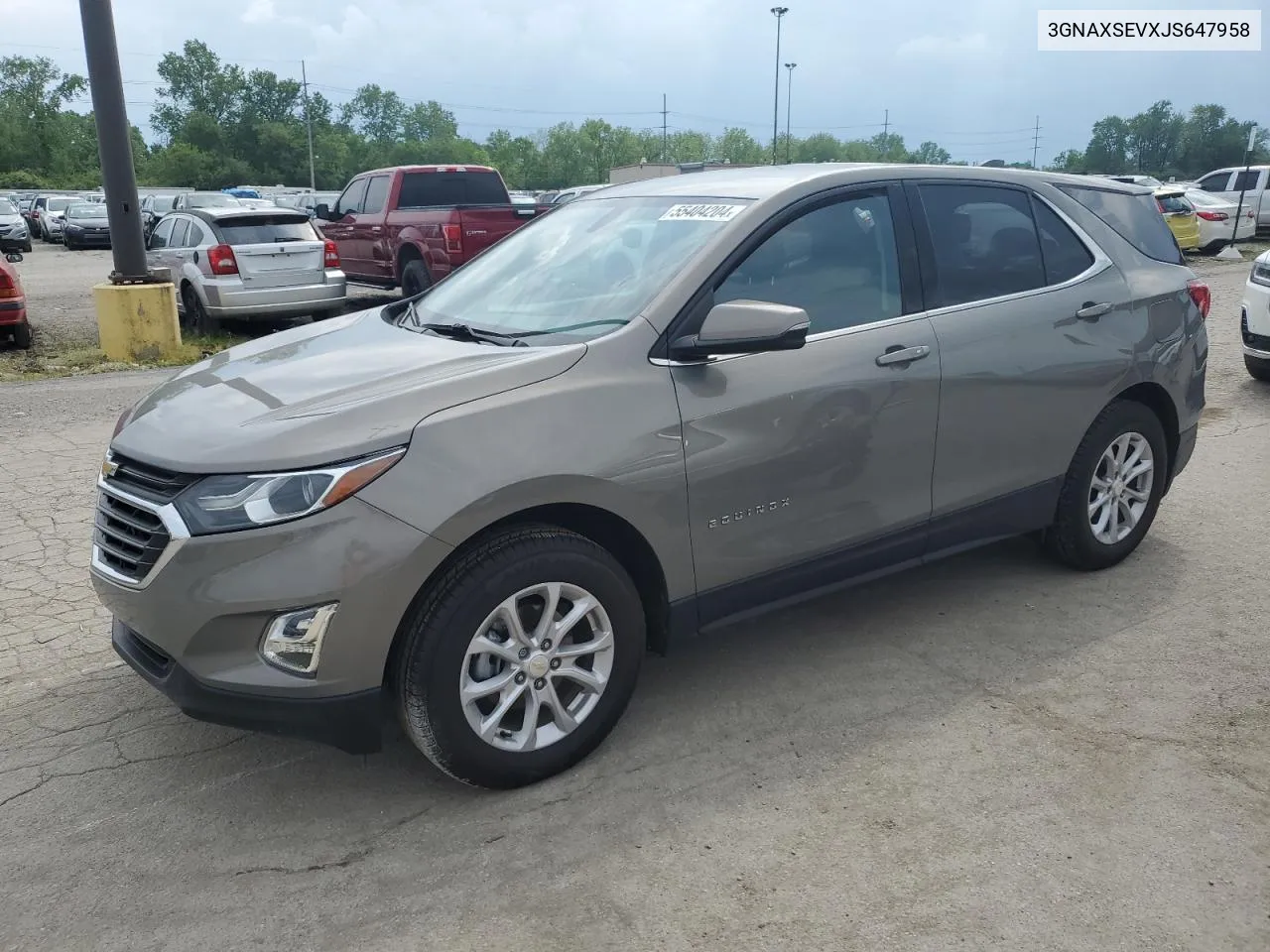 2018 Chevrolet Equinox Lt VIN: 3GNAXSEVXJS647958 Lot: 55404204