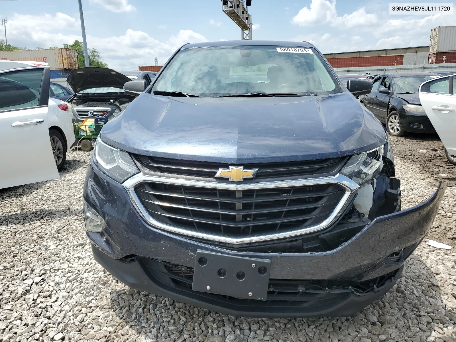 2018 Chevrolet Equinox VIN: 3GNAZHEV8JL111720 Lot: 56018704